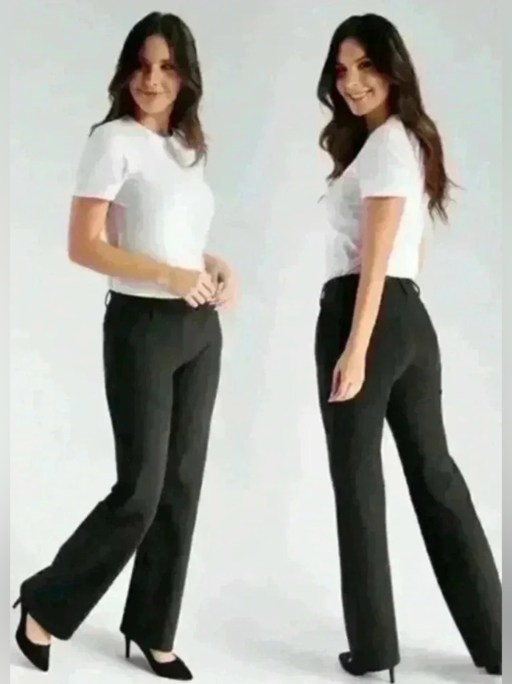 BETABRAND Dress Pant Yoga Pants Bootcut Ponte Stretch Pull-On Charcoal Sz S Long - Picture 9 of 9